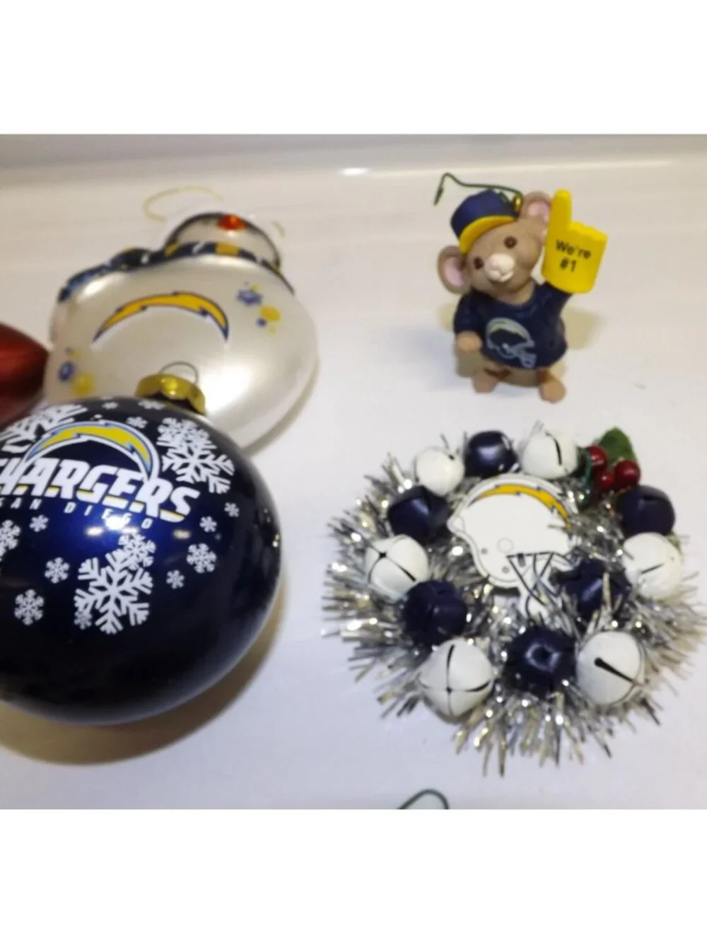 13 San Diego Charger Christmas Ornament Helmet Santa Nutcracker Football Wreath